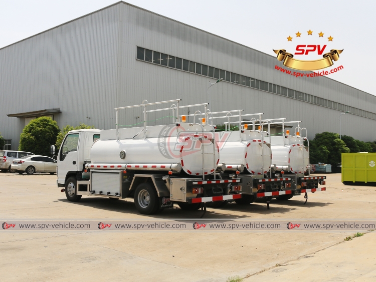 3 Units of  Fuel Truck With Dispenser ISUZU - Left Back Side View